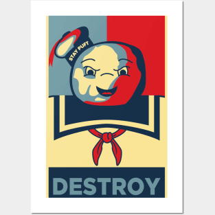 Stay Puft Destroy Ghostbusters Posters and Art